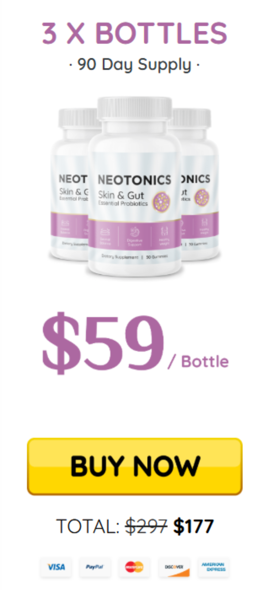 Neotonics Offer - Order 3 Bottles